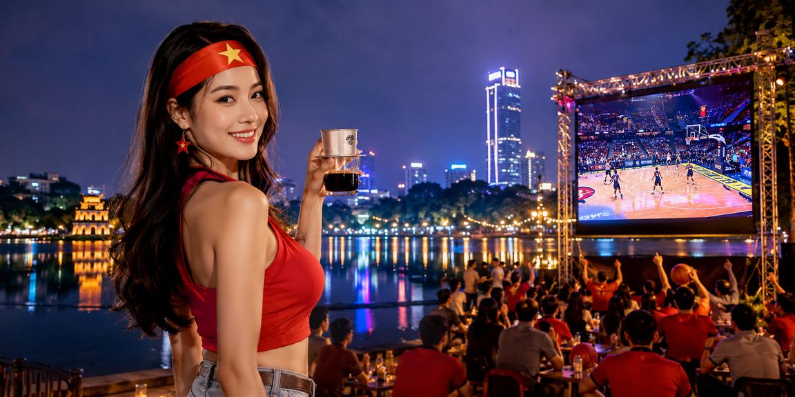 Người trẻ Hà Nội thư giãn uống cà phê xem cược bóng rổ một cách thoải mái