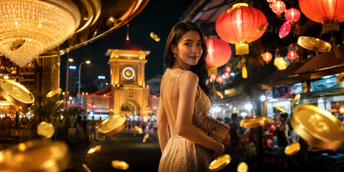 Quang cảnh chợ đêm TP.HCM về đêm với không khí casino và giải trí trực tuyến sôi động
